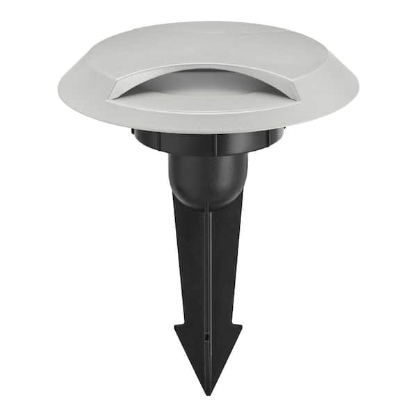 Hampton Bay 150 Lumen Low Voltage Silver Hardwired Integrated LED Round Outdoor InGround Well/Deck Light