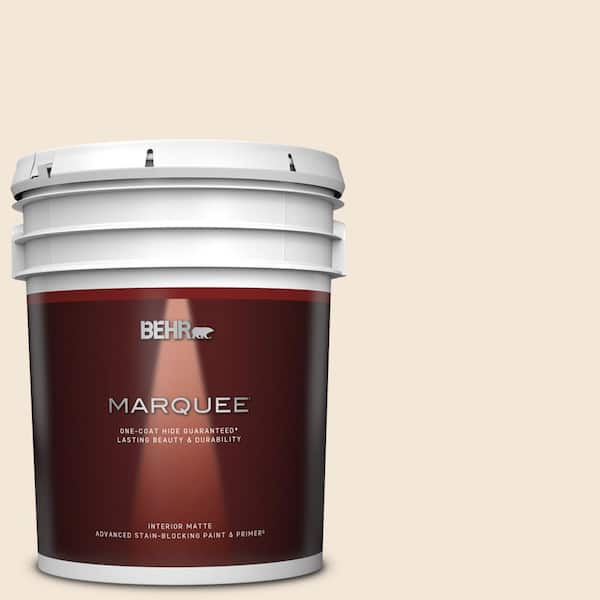 BEHR MARQUEE 5 gal. #BWC-23 Vanilla Frost Matte Interior Paint & Primer