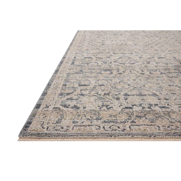 Milena Denim / Natural 4 ft. x 6 ft. Traditional Accent Rug