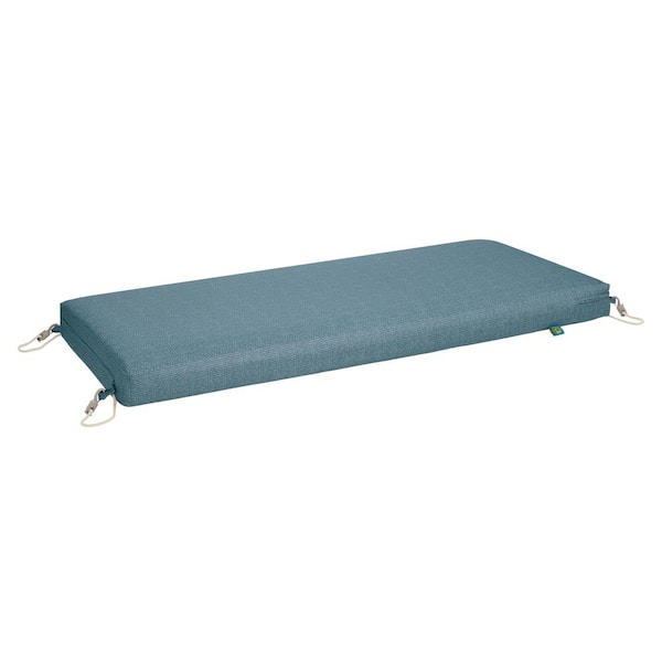 Classic Accessories Duck Covers Weekend 54 in. W x 18 in. D x 3 in. Thick Rectangular Outdoor Bench Cushion in Blue Shadow
