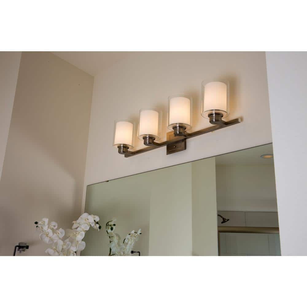 Oslo 34.6" Satin Nickel Energy Star 4-Light LED Vanity