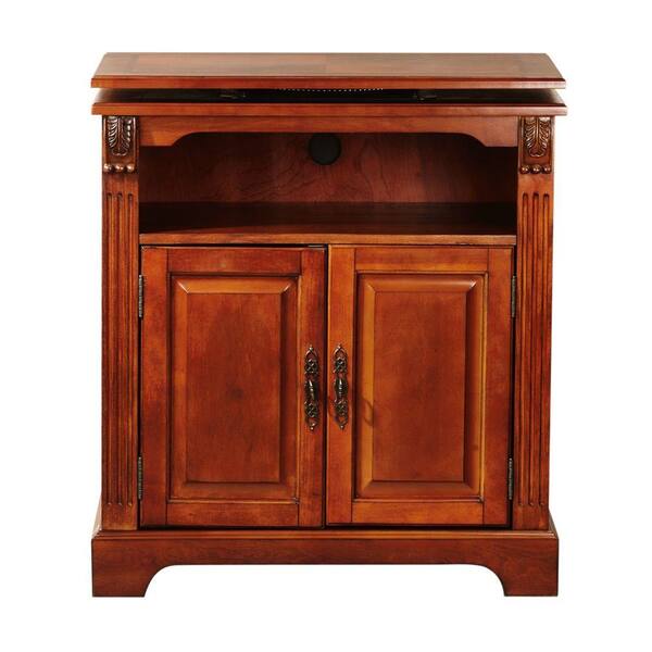 Home Decorators Collection Dartmouth French Walnut TV Stand with Swivel Top