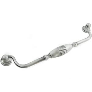 3 in. Center-to-Center Antique Silver Striped Drop Pull