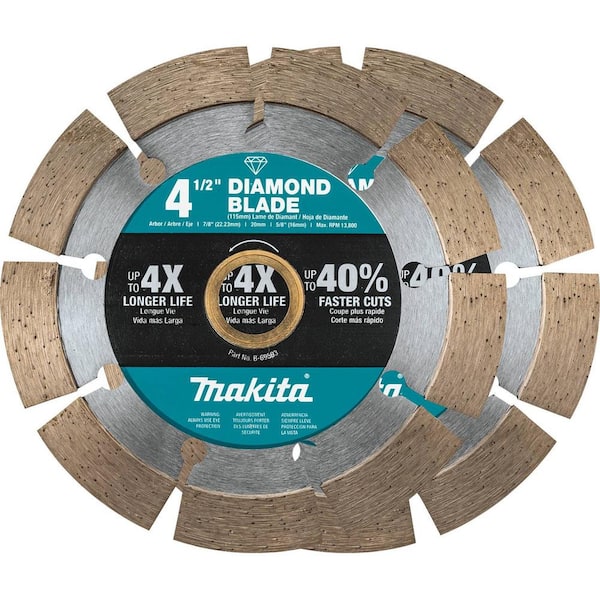 Makita 4.5 in. Segmented Rim Diamond Blade for General Purpose (2-Pack)