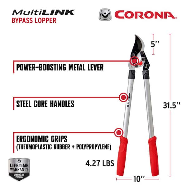 Multi-Link 1 - 3/4 in. Cut Capacity High Carbon Steel Blade Bypass Lopper (Fixed Handle)