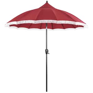 9 ft. Round Market Patio Umbrella in Burgundy