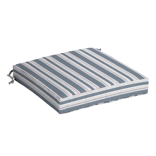 ARDEN Oceantex 21 in. x 21 in. Ocean Blue Stripe Outdoor Square Seat Cushion