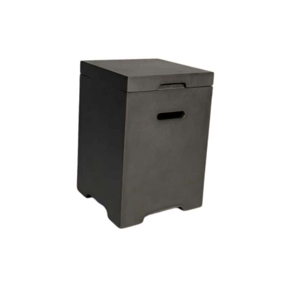 Propane Tank Cover 16 in. Dark Gray Outdoor Fire Pit Table for Gas Fire Pits, Concrete Tank Holder and Side Table price history on PriceWatchPro