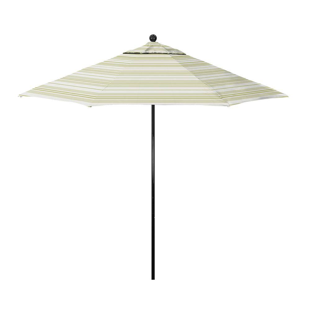 9 ft. Black Fiberglass Market Patio Umbrella with Manual Push Lift in Wellfleet Basil Pacifica Premium price history on PriceWatchPro