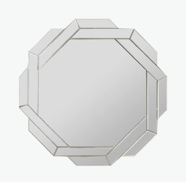 29.92 in. W x 29.92 in. H Octagonal Frameless Wall Mirror for Wall Decor, Bathroom, Dining Room and Hallway