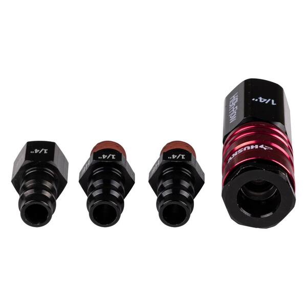 Husky 4-Piece High Flow Aluminum Coupler Plug Set
