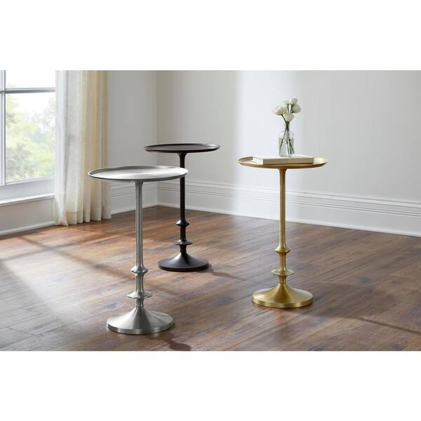 Details about   End Accent Table Classic Style Round Striking Seamless Metal Dark Bronze Finish 