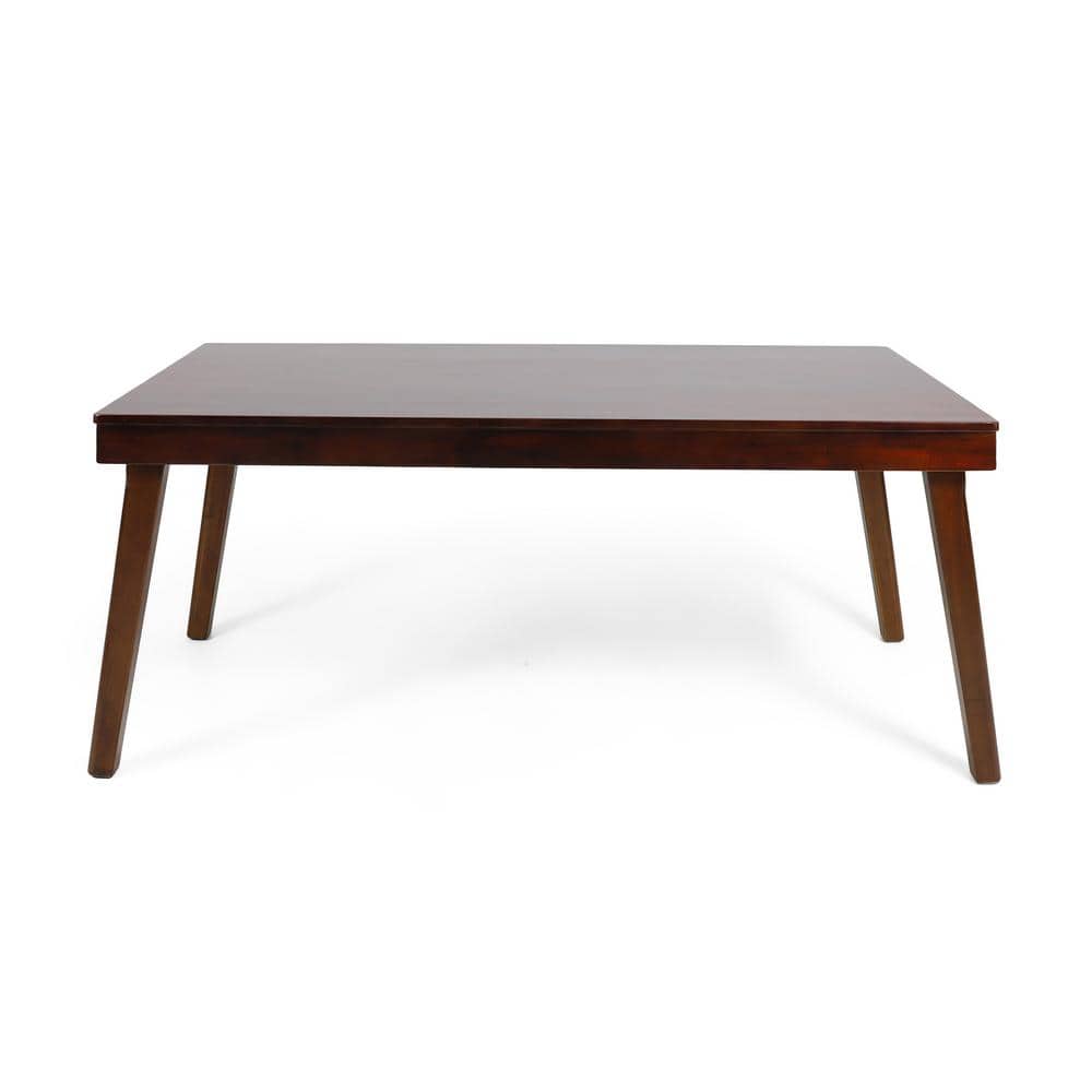Wooden Outdoor Patio Dining Table for Garden Backyard Deck, Brown