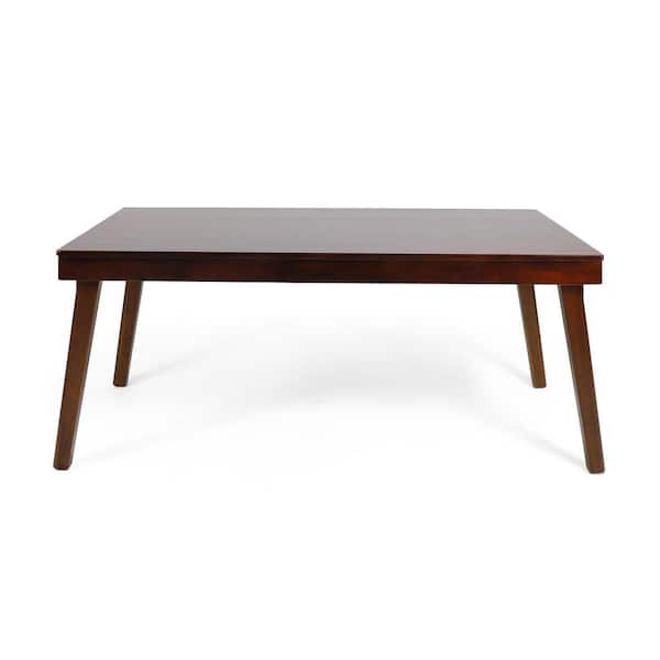 Unbranded Wooden Outdoor Patio Dining Table for Garden Backyard Deck, Brown