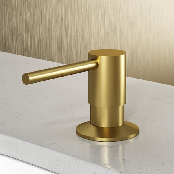 10 oz. Bolton Kitchen Soap Dispenser in Matte Brushed Gold