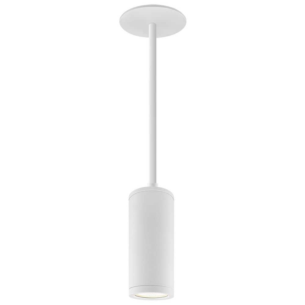 2.5 in. 1-Light White Cylinder LED Hardwired Pendant Light, 5CCT, 1100LM,15W,Dimmable 1 ft. Surface Mount Cable 120-277V price history on PriceWatchPro