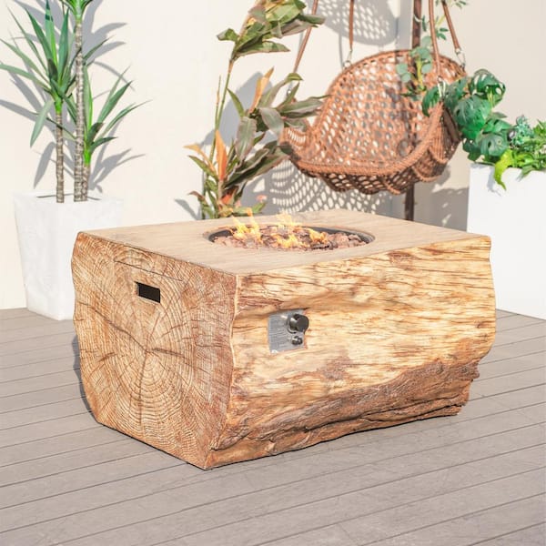 Alex Wood Outdoor Fire Pit Table with Extension
