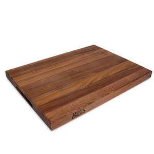 Tatayosi 1-Pieces 15.8 in. x 15.8 in. x 1.25 in. Teak Cutting Board for Chopping Cutting Food Me at Fruit Vegetable, Natural