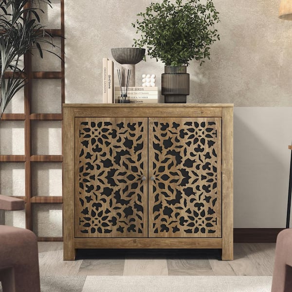 GALANO Culbreath Oak Accent Cabinet with 2 Doors