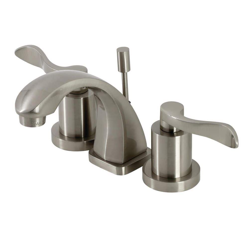 NuWave 8 in. Widespread 2-Handle Bathroom Faucets with Brass Pop-Up in Brushed Nickel price history on PriceWatchPro