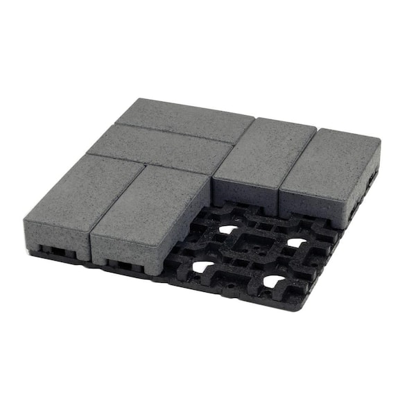 Azek 4 in. x 8 in. Waterwheel Composite Standard Paver Grid System (8 Pavers and 1 Grid)