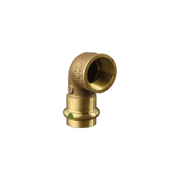 Viega ProPress 1 in. Press x 1/2 in. FPT Zero-Lead Bronze 90-Degree Reducing Elbow
