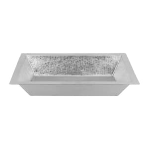 Terra Firma 22 in . Undermount Rectangle Bathroom Sink in Gray Nickel Plated Copper