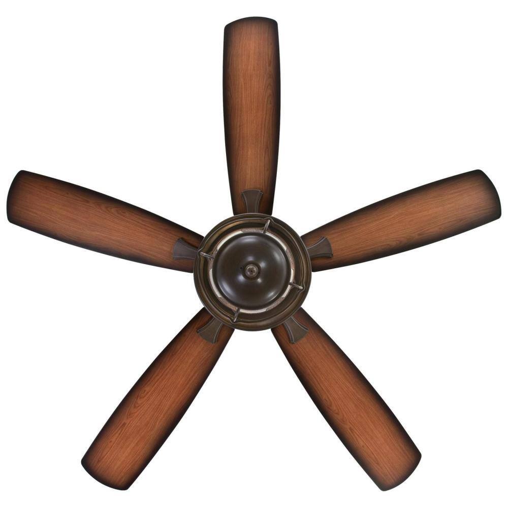 Aged Walnut 52" Indoor/Outdoor Ceiling Fan with Light