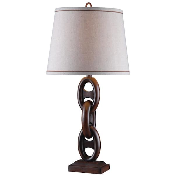 Unbranded Link 31 in. Mahogany Bronze Table Lamp