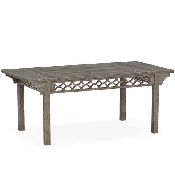 TRIBESIGNS WAY TO ORIGIN Halseey 71-Inch Long Rectangular Gray Wood Computer Desk Home office School Writing Study Conference Table