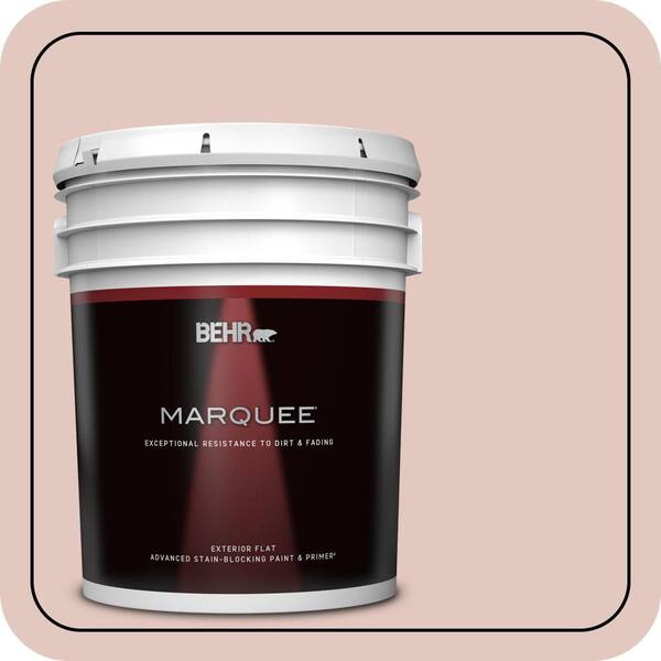 BEHR MARQUEE 5 gal. #S170-2 Rosewater Flat Exterior Paint & Primer