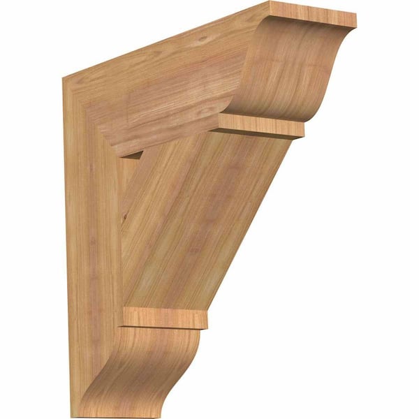 Ekena Millwork 5.5 in. x 20 in. x 20 in. Western Red Cedar Traditional Smooth Bracket