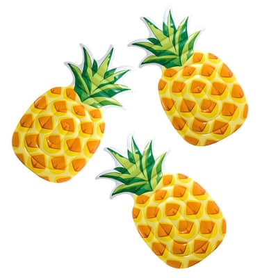 2 Pack 2 Pack of Large Inflatable Fruit Tubes Pineapple Pool Floats Floating Pineapple Slice Lounge by Float World
