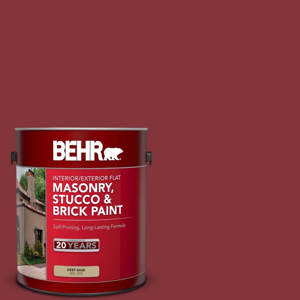 1 gal. #S-H-170 Red Brick Flat Interior/Exterior Masonry, Stucco and Brick 
