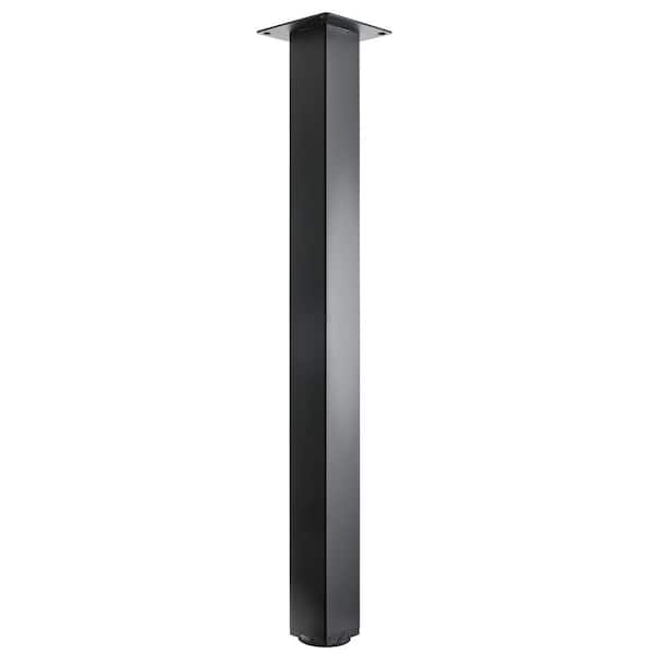 Hettich 27.5 in. Black Square Adjustable Metal Table Legs, Desk