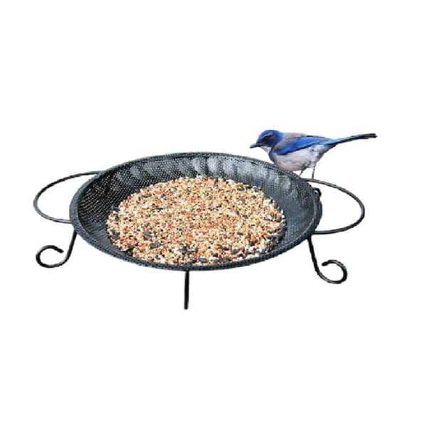 Unbranded 11.8 in. Upgraded Ground Platform Bird Feeder Stainless Steel Mesh Seed Tray (1-Pack)