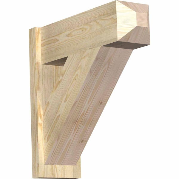 Ekena Millwork 8 in. x 24 in. x 24 in. Traditional Craftsman Rough Sawn Douglas Fir Outlooker