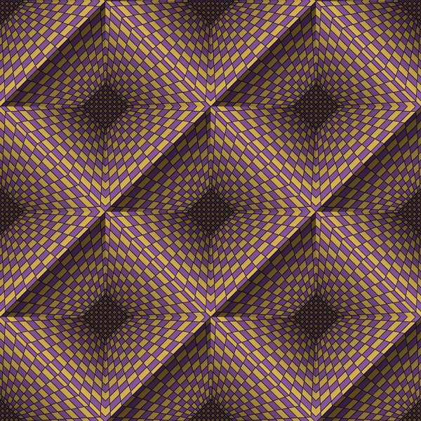 Dundee Deco Falkirk Ophia Perspective Squares Purple, Yellow Vinyl Peelable Roll (Covers 57 sq. ft.)