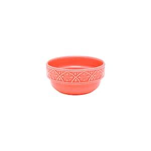Mendi 16.91 oz. Coral Earthenware Soup Bowls (Set of 12)