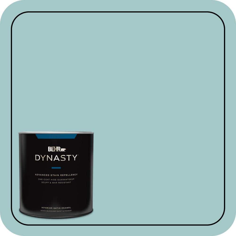 1 qt. #PPU13-10 Ocean Boulevard One-Coat Hide Satin Enamel Interior Stain-Blocking Paint and Primer price history on PriceWatchPro