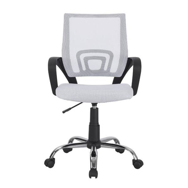 MAYKOOSH White Height Adjustable Executive Office Mesh MidBack Swivel