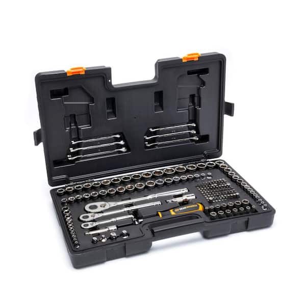 1/4 in. 3/8 in., and 1/2 in. Drive 72-Tooth 6-Point SAE/MM Mechanics Tool Set (202-Piece)