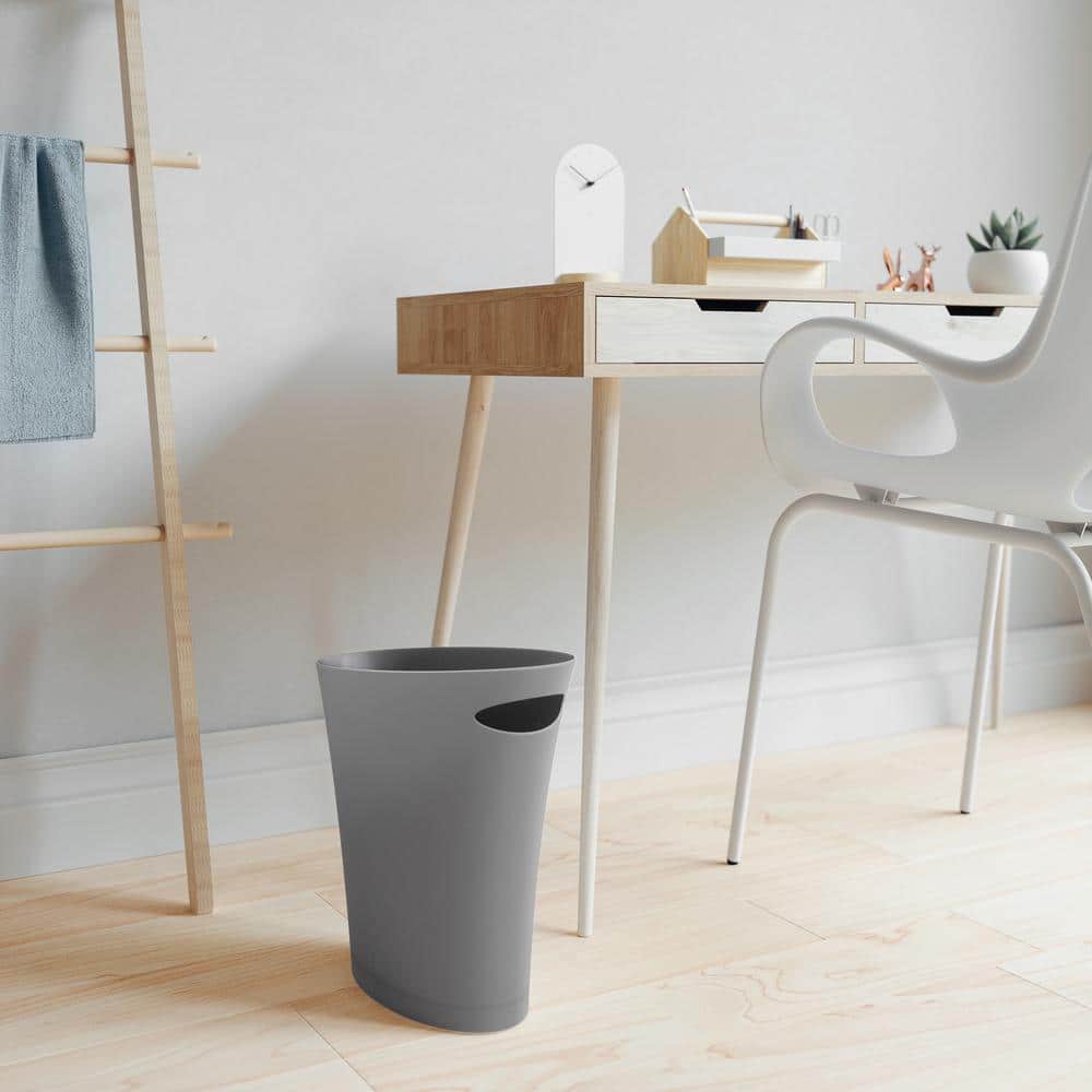Charcoal Touchless Plastic Kids' Slim Trash Can