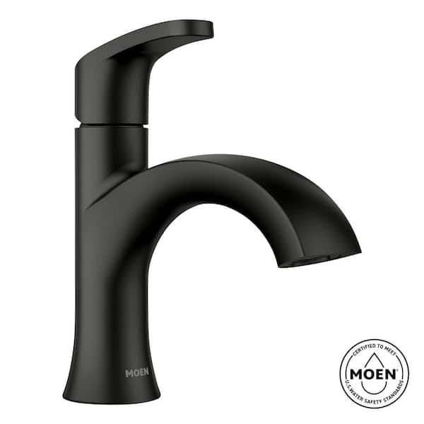 MOEN Karis Single Hole Single Handle Bathroom Faucet in Matte Black