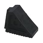 8 in. x 6 in. x 4 in. Molded Rubber Wheel Chock W/Handle