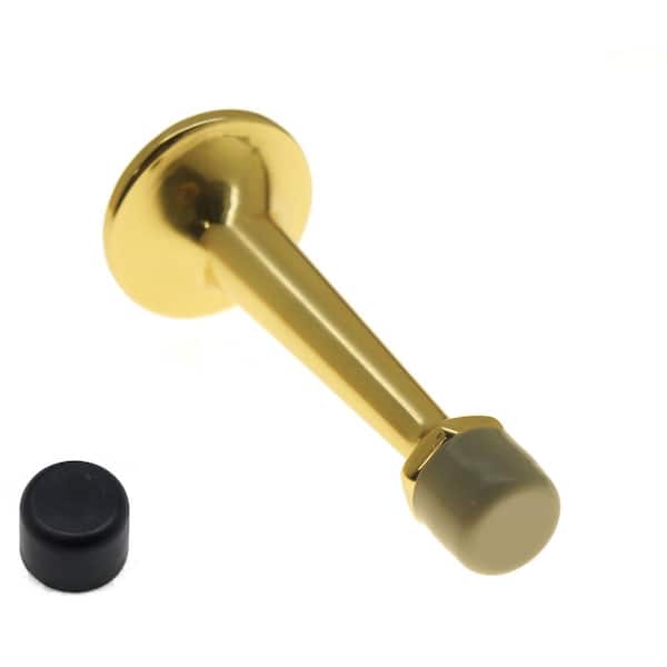 3 in. Solid Brass Arrow Base Door Stop in Polished Brass