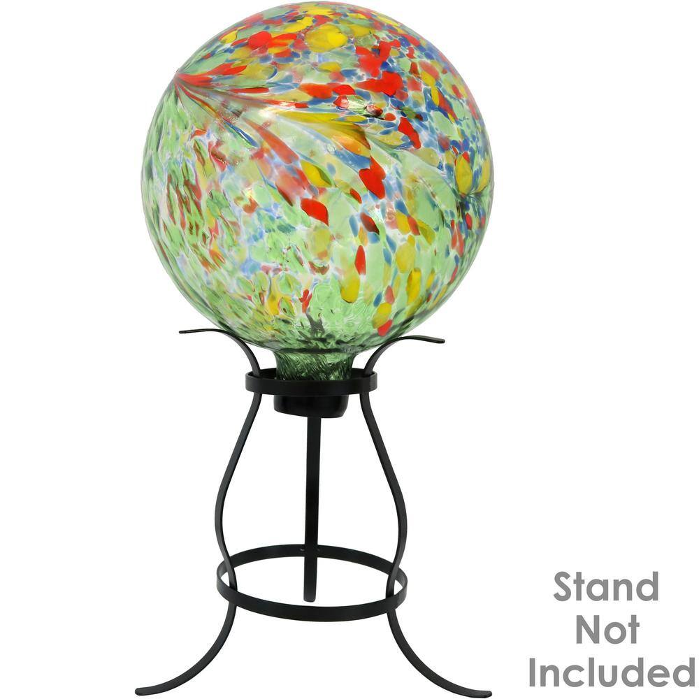 Green Artistic 10-Inch Glass Outdoor Gazing Globe