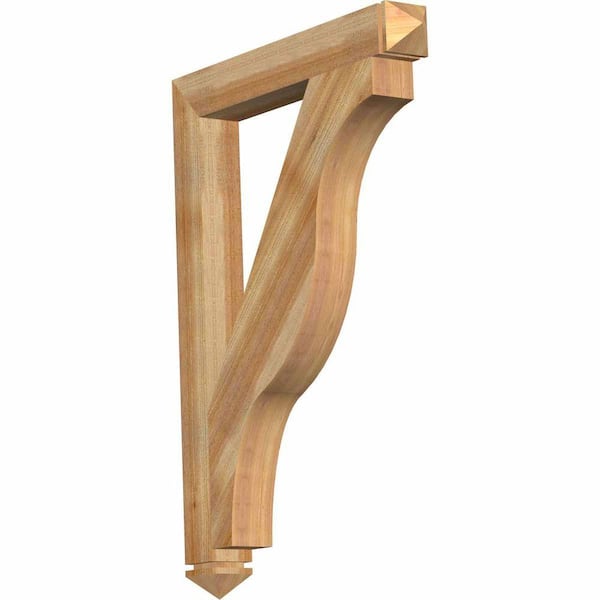 Ekena Millwork 4 in. x 44 in. x 32 in. Western Red Cedar Funston Arts and Crafts Rough Sawn