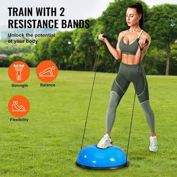 SKYSHALO Half Exercise Ball Trainer, 23 in. Balance Ball