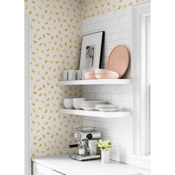 Rachel Antonoff White Pasta Matte Vinyl Peel and Stick Wallpaper